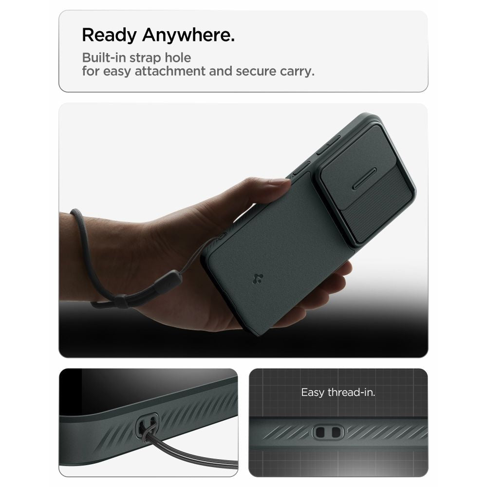 Spigen Samsung Galaxy S26 Ultra - Θήκη Σιλικόνης με Κάλυμμα για την Κάμερα - Optik Armor - Abyss Green