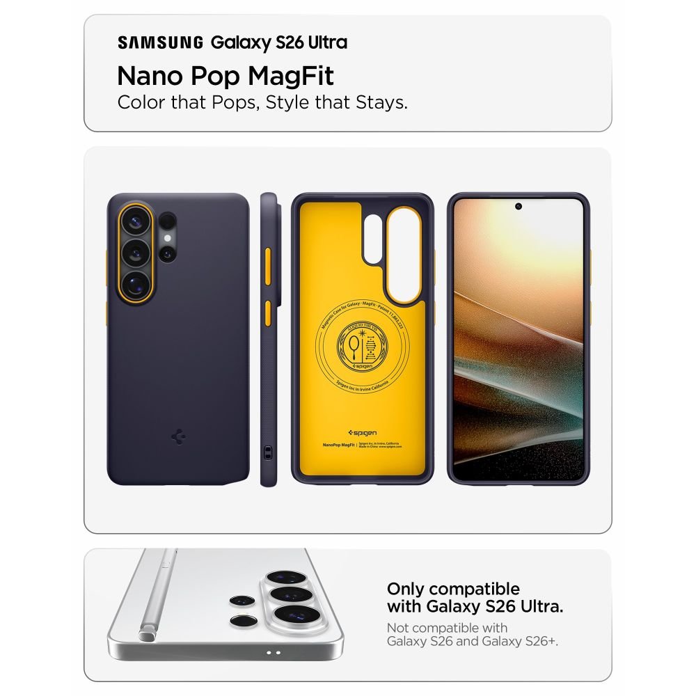 Spigen Samsung Galaxy S26 Ultra - Θήκη Σιλικόνης με MagSafe - Nano Pop Mag - Blueberry Navy