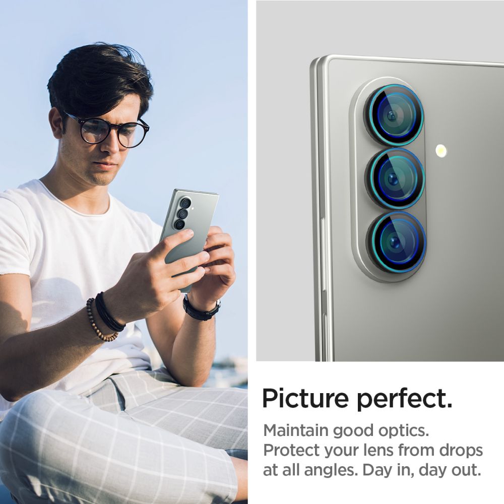 Spigen Samsung Galaxy Z Fold7 / Z Fold8 Ultra - Αντιχαρακτικό Γυαλί για την Κάμερα - Optik Pro HD Glas.TR EZ Fit - 2 Τεμάχια - Black