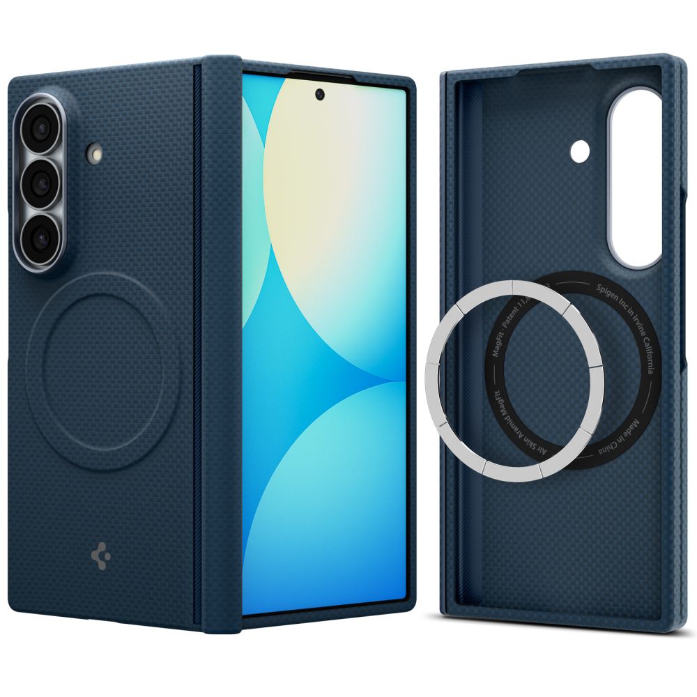Spigen Samsung Galaxy Z Fold8 Ultra - Θήκη από Ίνες Αραμιδίου με MagSafe - AirSkin Aramid MagSafe - Navy