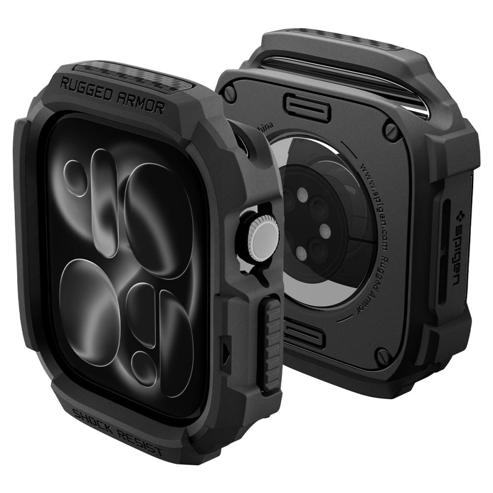 Spigen Θήκη Apple Watch 12 - 42mm - Rugged Armor - Matte Black