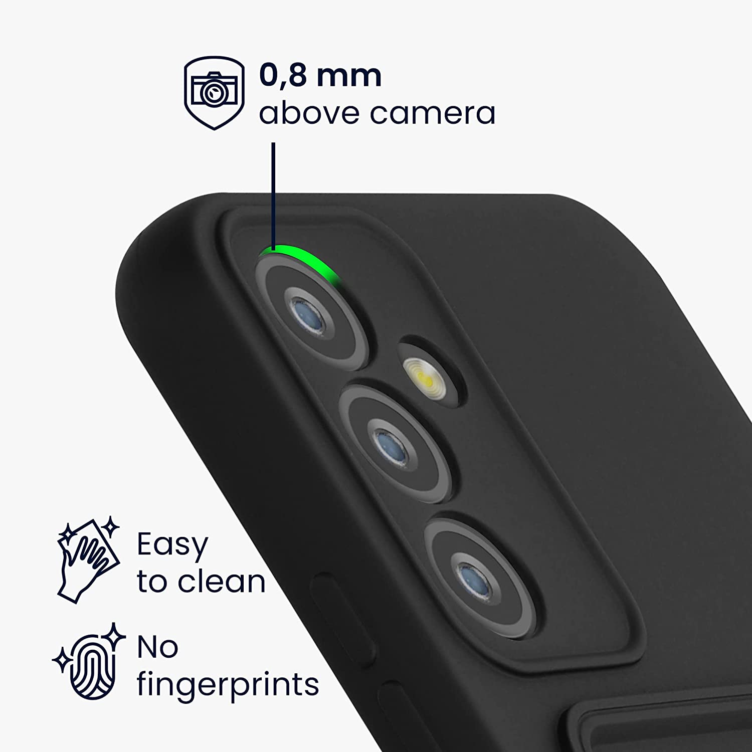 KW Samsung Galaxy A54 5G Θήκη Σιλικόνης TPU με Υποδοχή για Κάρτα - Black - 61354.01