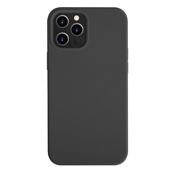 Uniq iPhone 12 Pro Max Lino Hue Θήκη Σιλικόνης - Black