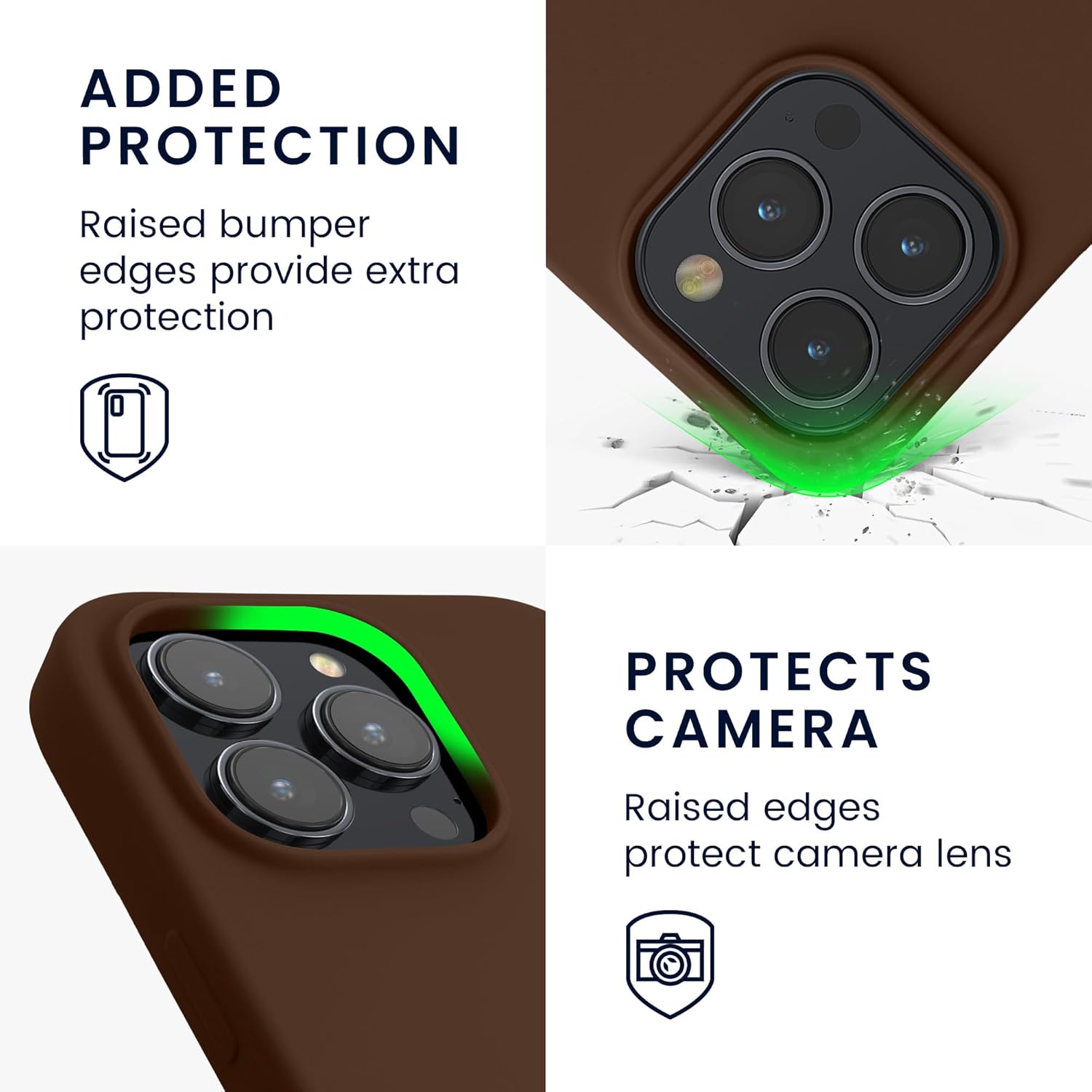 KW iPhone 15 Pro Max Θήκη Σιλικόνης Rubberized TPU - Chocolate