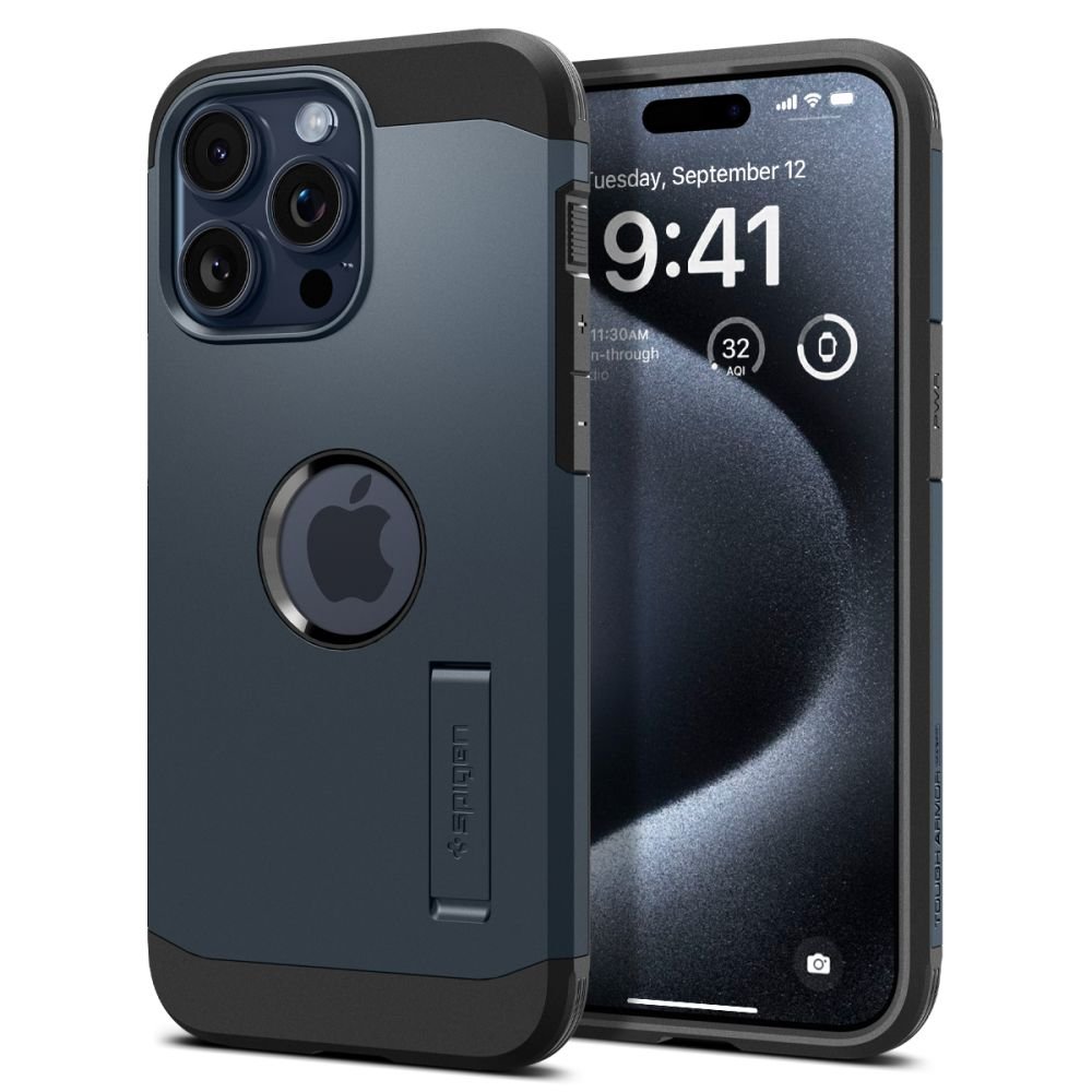 Spigen iPhone 15 Pro Tough Armor Mag Σκληρή Θήκη με MagSafe - Metal Slate