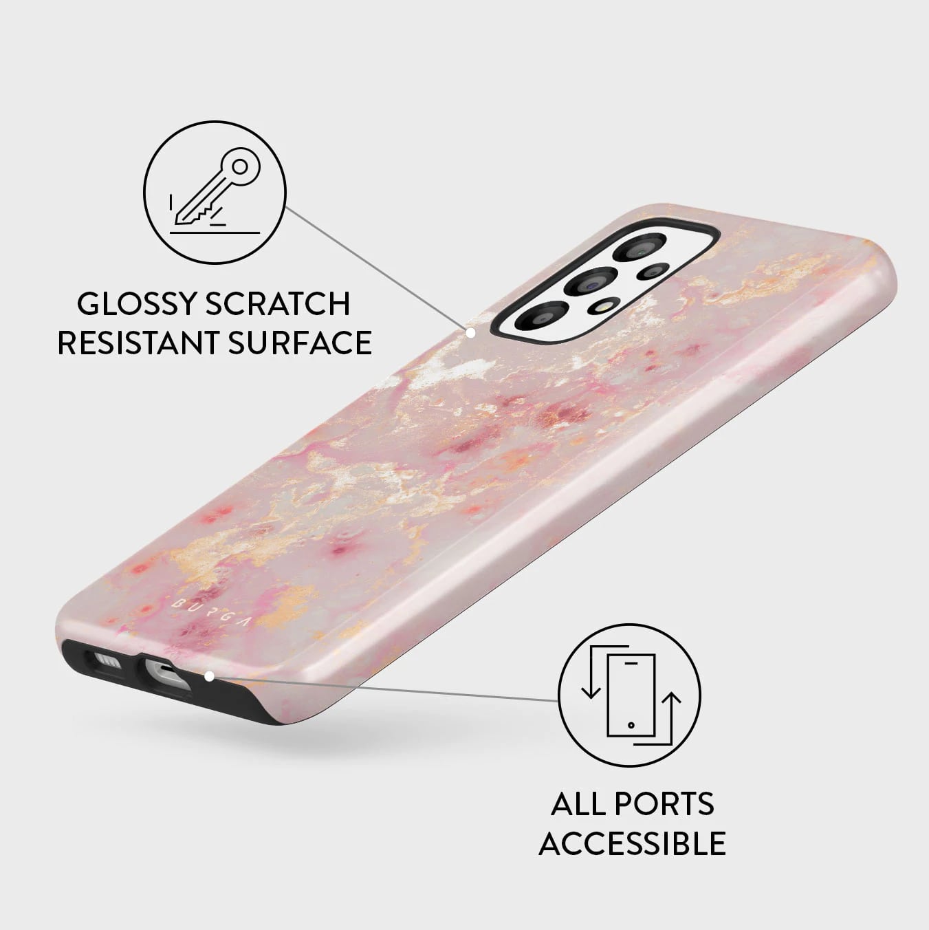 Burga Samsung Galaxy A53 5G Fashion Tough Σκληρή Θήκη - Golden Coral