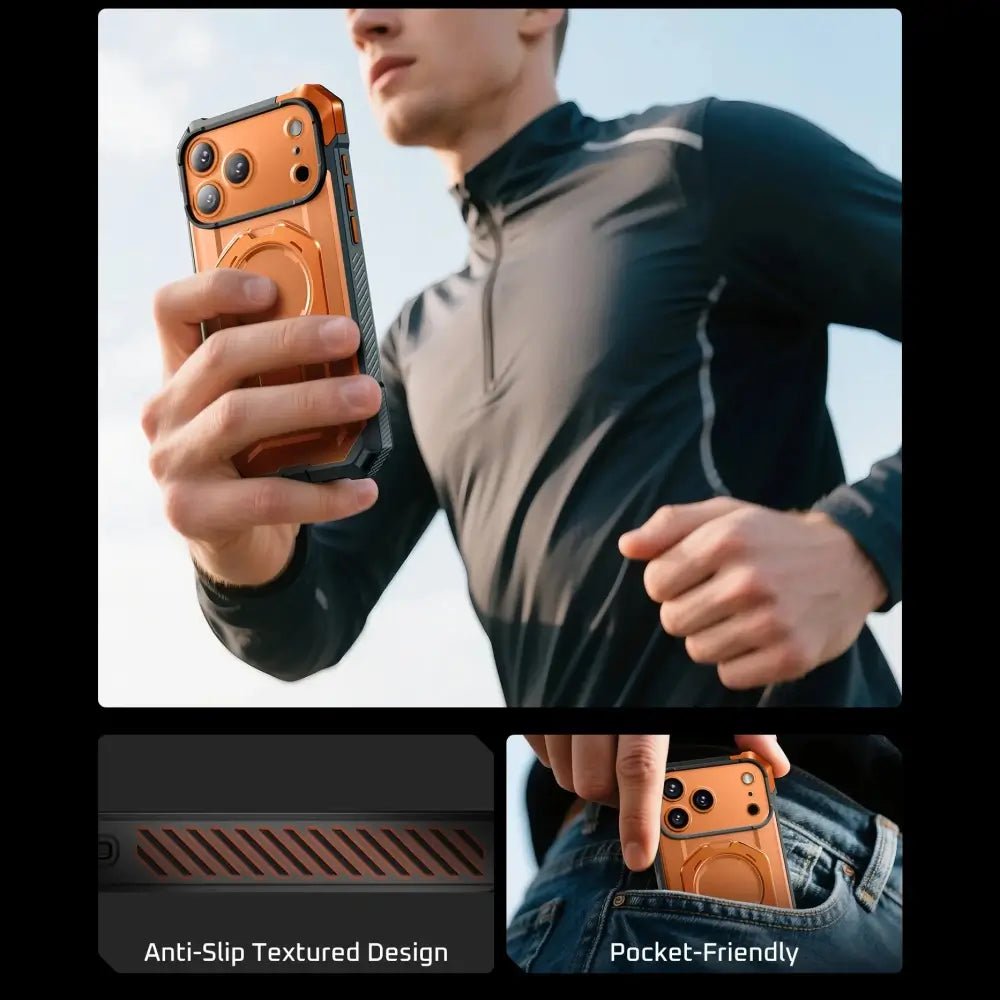 Supcase iPhone 17 Pro Max - UB Grip Mag - Σκληρή Θήκη με MagSafe και Stand - Clear / Coral