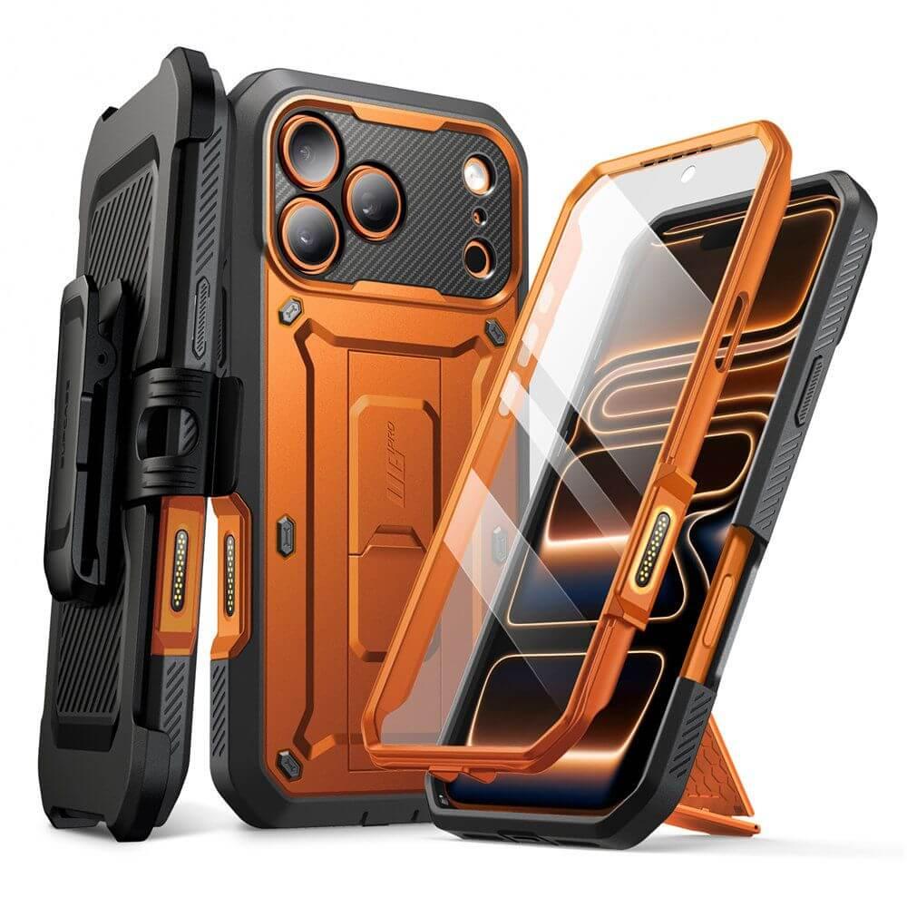 Supcase iPhone 17 Pro Max - Unicorn Beetle Pro - Σκληρή Θήκη με Προστασία Οθόνης και Stand - Coral