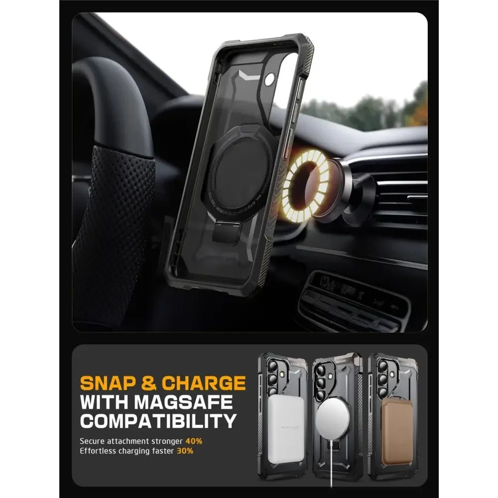 Supcase Samsung Galaxy S25 FE - UB Grip Mag - Σκληρή Θήκη με MagSafe και Stand - Black