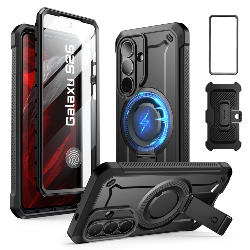 Supcase Samsung Galaxy S26 - Σκληρή Θήκη MagSafe με Προστασία Οθόνης και Stand - Unicorn Beetle Pro Mag 2 Set - Black