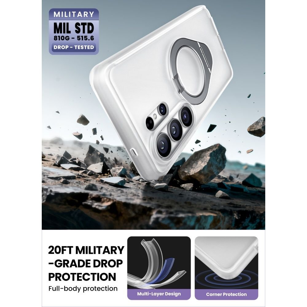 Supcase Samsung Galaxy S26 Ultra - Σκληρή Magsafe Θήκη με Προστασία Οθόνης και Stand - Cosmo Mag - Frost Clear