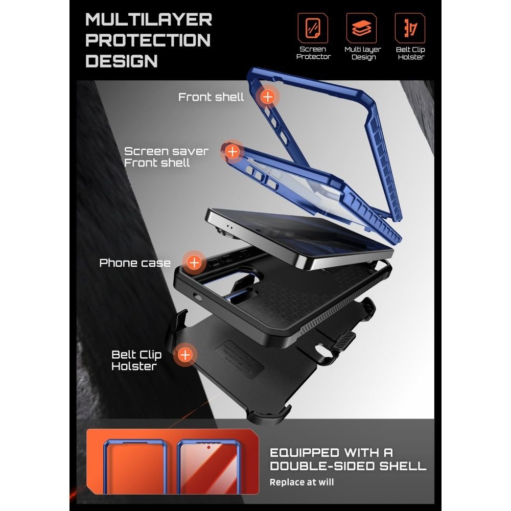 Supcase Samsung Galaxy S26 Ultra - Σκληρή Θήκη MagSafe με Προστασία Οθόνης και Stand - Unicorn Beetle Pro Mag 2 Set - Cobalt Blue
