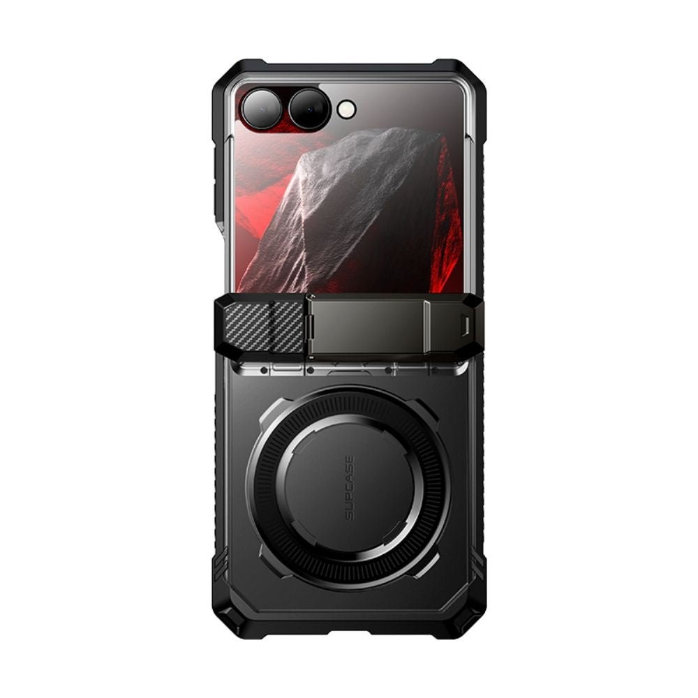 Supcase Samsung Galaxy Z Flip8 - Σκληρή Θήκη με Προστασία Εξωτερικής Οθόνης και MagSafe / Stand - UB Grip Mag - Black