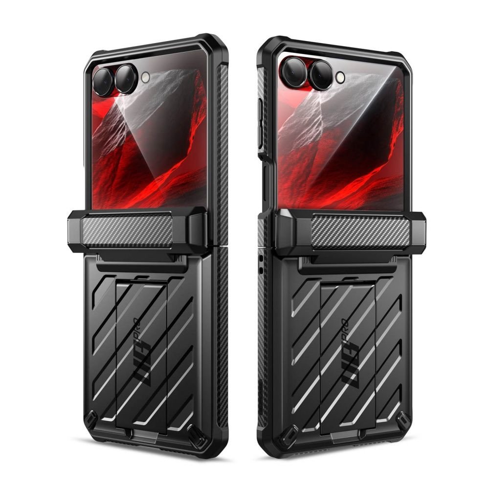 Supcase Samsung Galaxy Z Flip8 - Σκληρή Θήκη με Προστασία Οθόνης και Stand - Unicorn Beetle Pro - Black