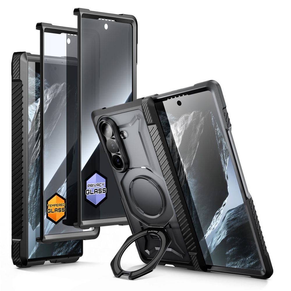 Supcase Samsung Galaxy Z Fold8 Ultra - Σκληρή Θήκη με Προστασία Οθόνης και MagSafe / Stand - UB Grip Mag Set - Black