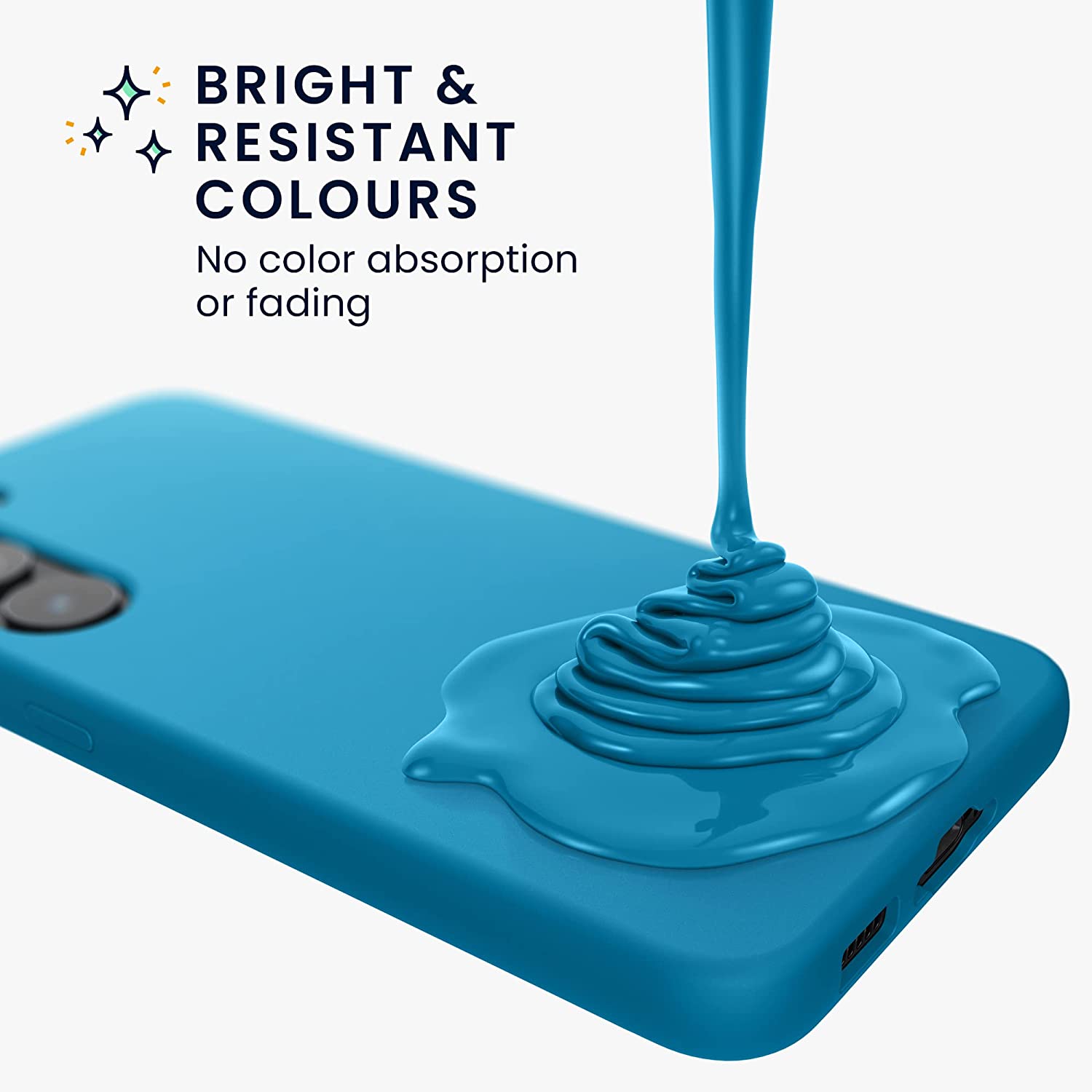 KW Samsung Galaxy S23 Θήκη Σιλικόνης Rubberized TPU - Caribbean Blue - 60273.224