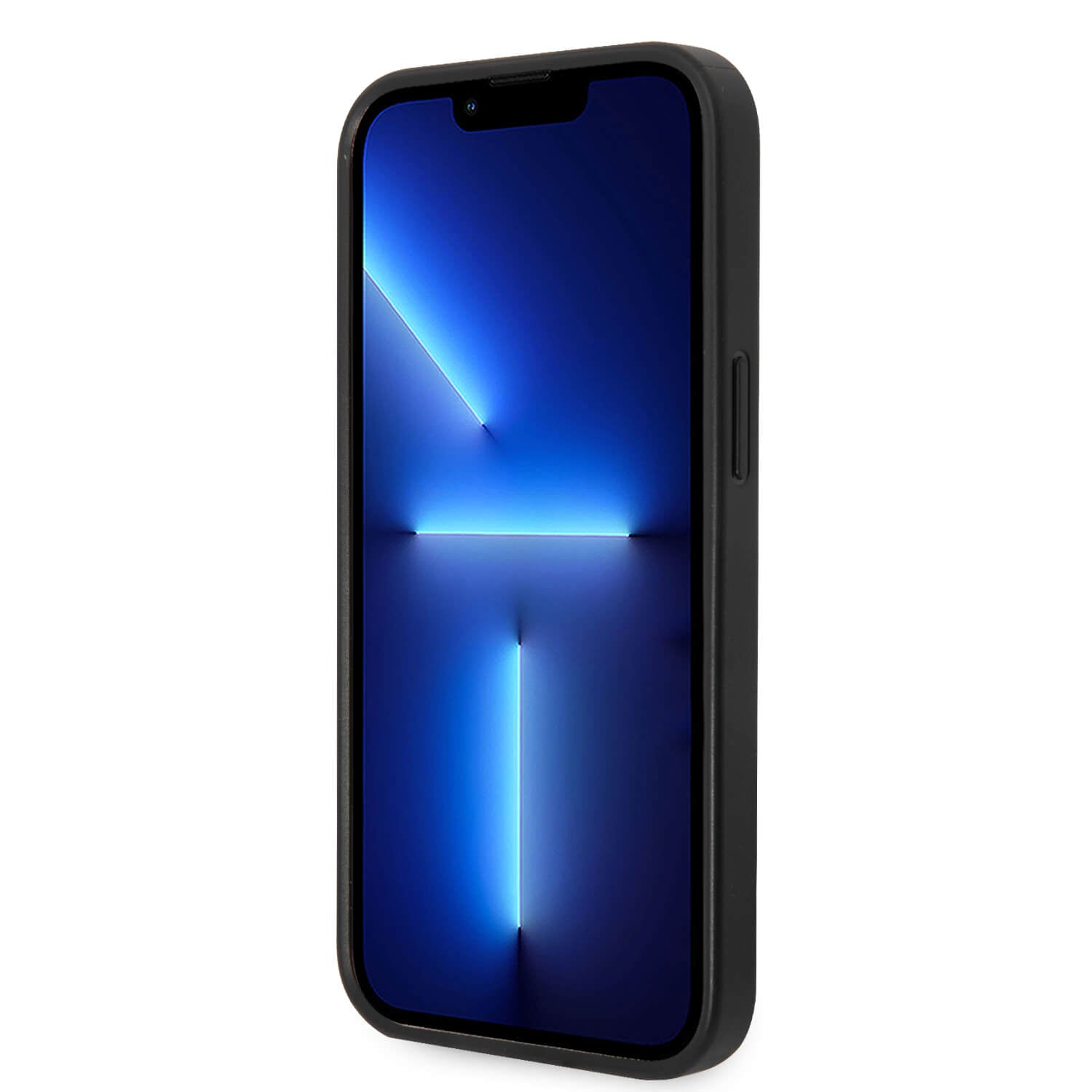 Guess iPhone 15 / 14 / 13 - 4G Big Metal Logo Θήκη με Επένδυση Συνθετικού Δέρματος - Black - GUHCP15S4GMGGR