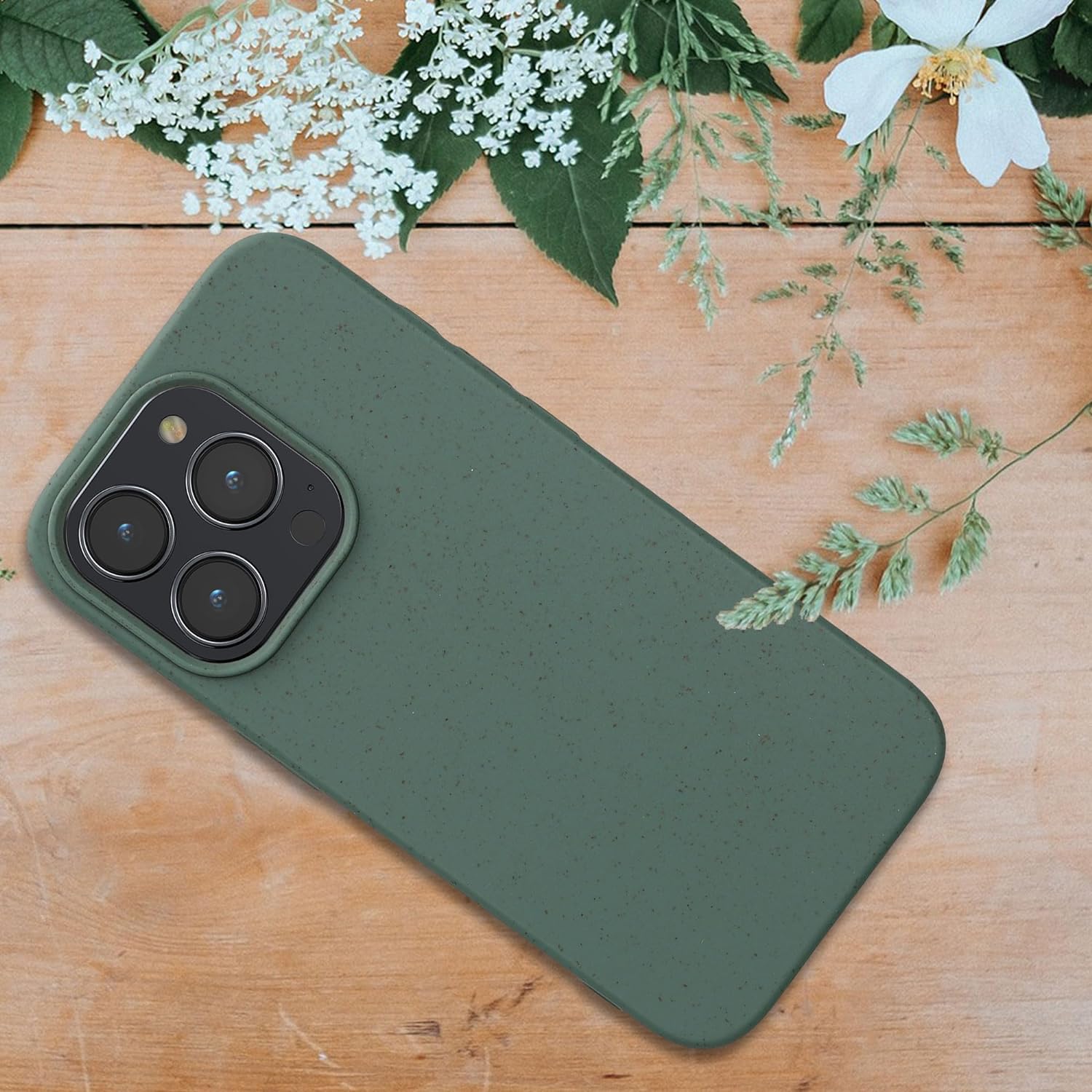 Kalibri iPhone 15 Pro Θήκη Σιλικόνης TPU με Ανακυκλώσιμο και Βιοδιασπώμενο Υλικό - Forest Green