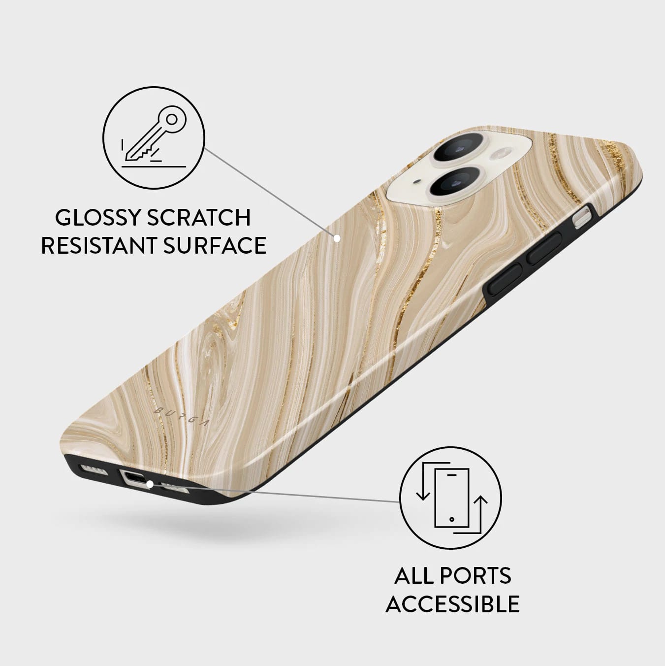Burga iPhone 13 Fashion Tough Σκληρή Θήκη - Full Glam
