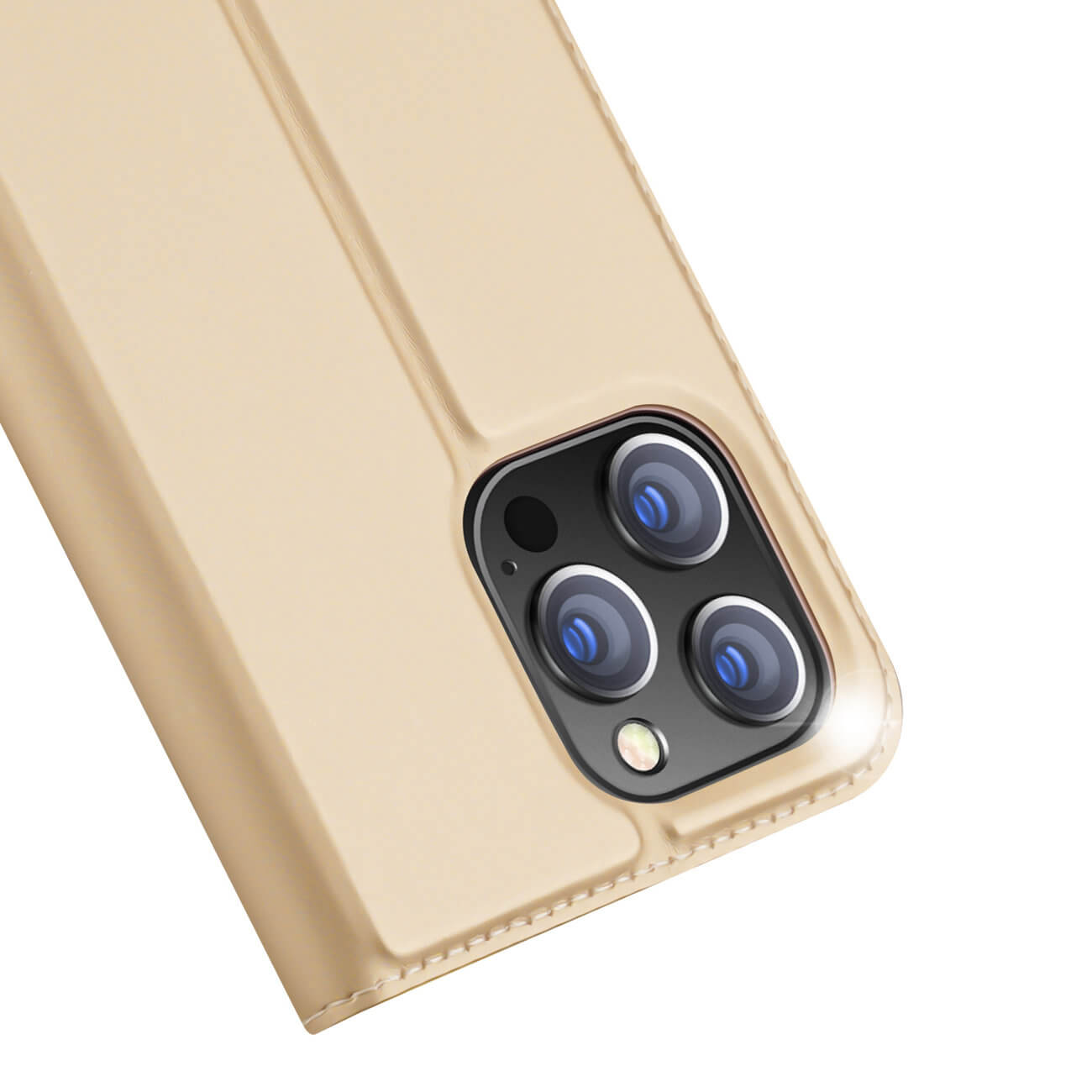 Dux Ducis iPhone 14 Pro Max Flip Stand Case Θήκη Βιβλίο - Gold