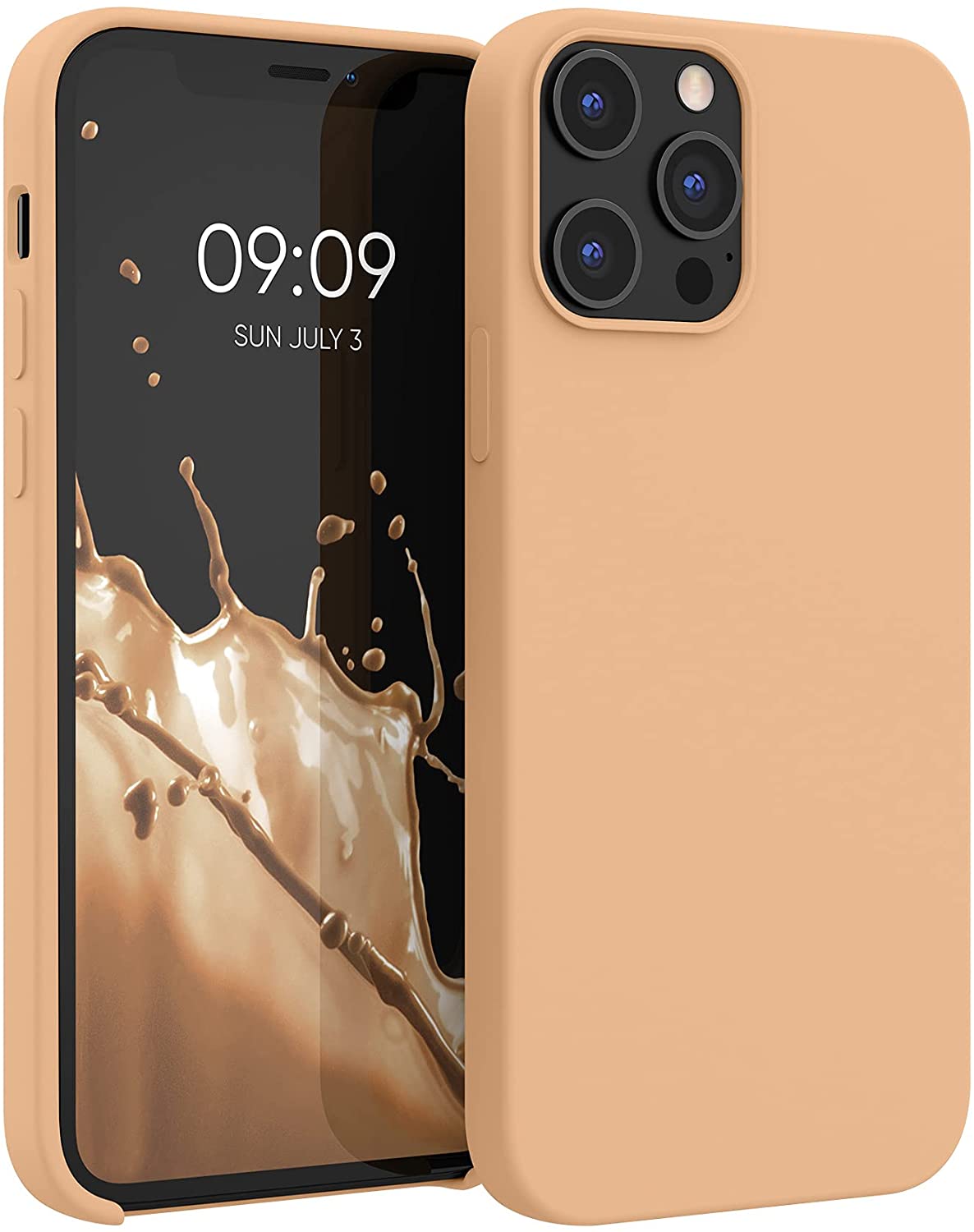 KW iPhone 12 Pro Max Θήκη Σιλικόνης Rubber TPU - Peach Nougat - 52644.194