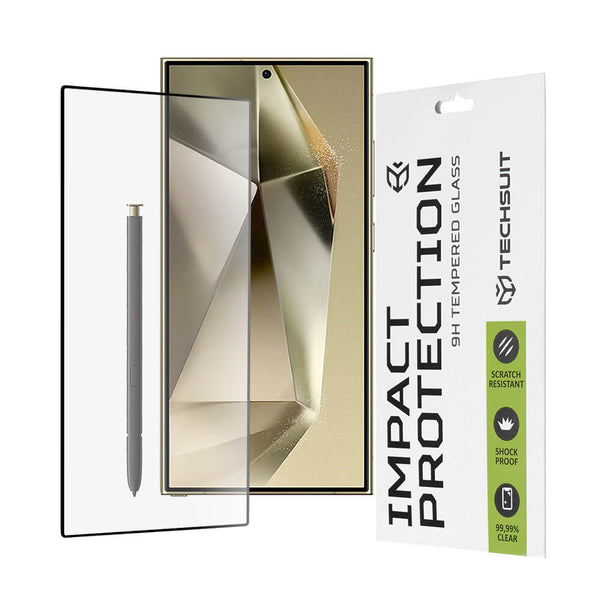Techsuit Samsung Galaxy S24 Ultra 9H 111D 0.33mm Full Screen Full Glue Tempered Glass Αντιχαρακτικό Γυαλί Οθόνης - Black