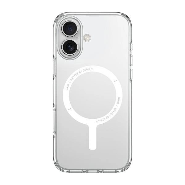 Uniq iPhone 16 Clario Eco - Friendly Σκληρή Θήκη με Πλαίσιο Σιλικόνης και MagSafe - Διάφανη