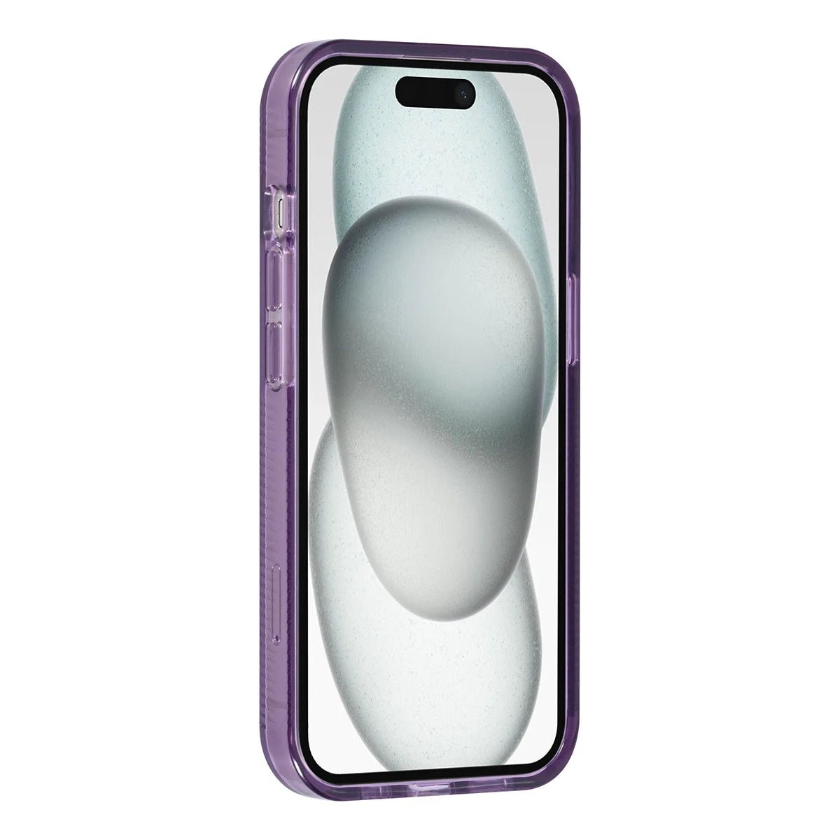 Tuniq iPhone 15 - Σκληρή Θήκη με Πλαίσιο Σιλικόνης - Ημιδιάφανο Μοβ / Διάφανο