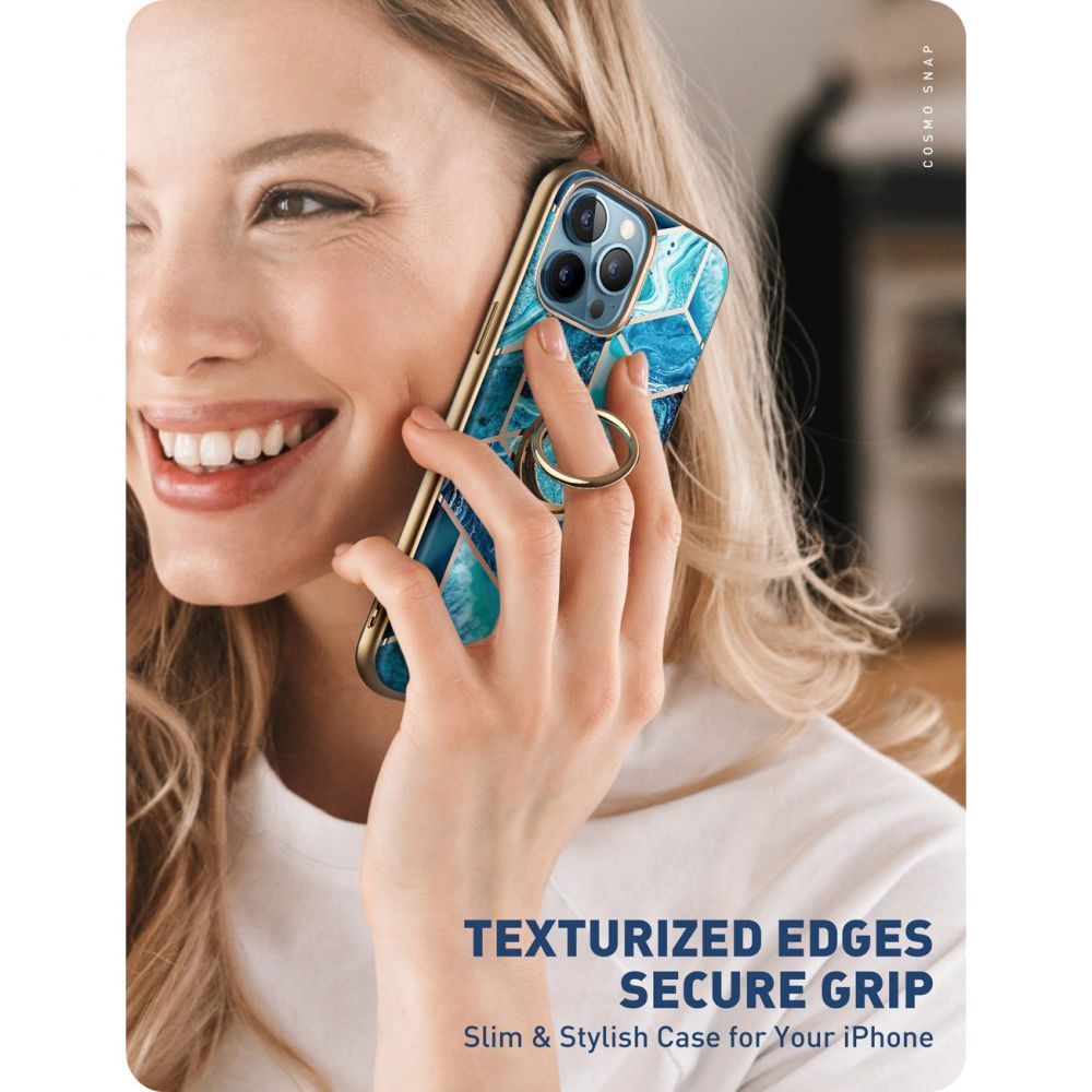 i - Blason iPhone 13 Pro IBLSN Cosmo Snap Σκληρή Θήκη με Δαχτυλίδι Συγκράτησης - Ocean Blue