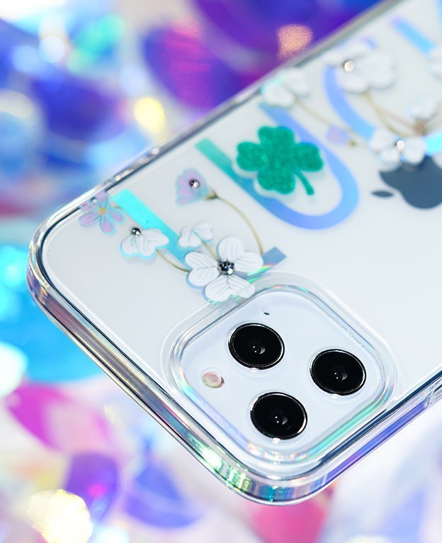 Kingxbar iPhone 12 Pro Max Lucky Series Σκληρή Θήκη με Swarovski Crystals - Luck - Διάφανη