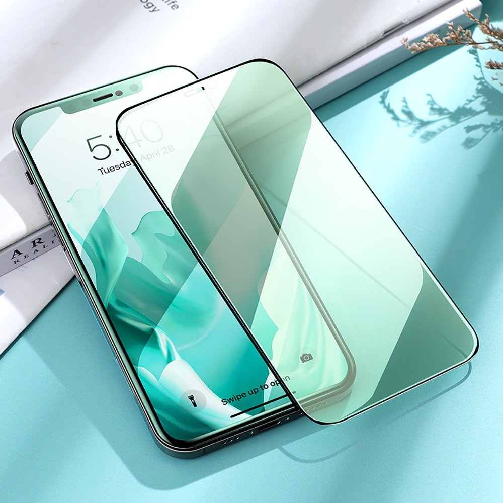 Joyroom iPhone 12 Pro Max Knight Series Anti - Blue Light 2.5D 9H Full Screen Tempered Glass Αντιχαρακτικό Γυαλί Οθόνης - Black - JR - PF600