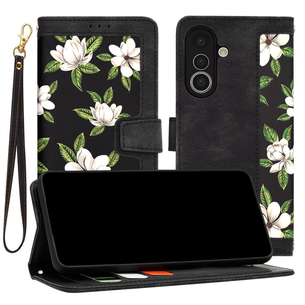 Techsuit Samsung Galaxy A36 5G - FlipCraft - Θήκη Πορτοφόλι από Δερματίνη - Flowers of the Dawn