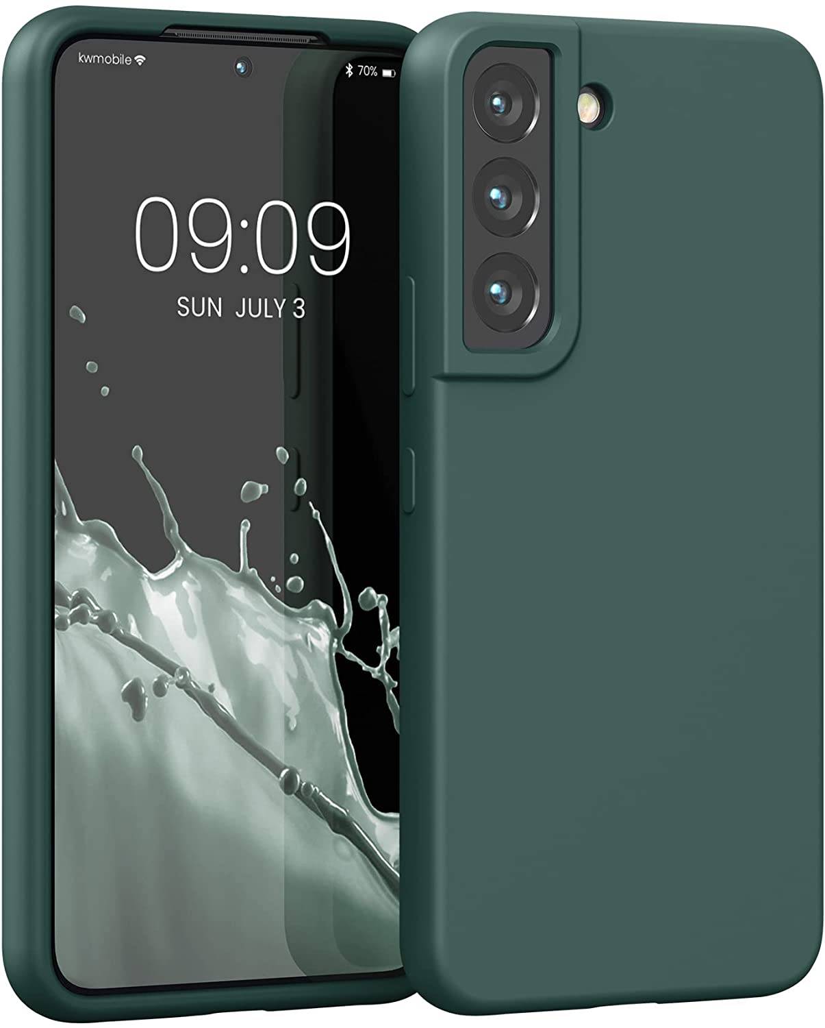 KW Samsung Galaxy S22 Θήκη Σιλικόνης Rubberized TPU - Moss Green - 56756.169