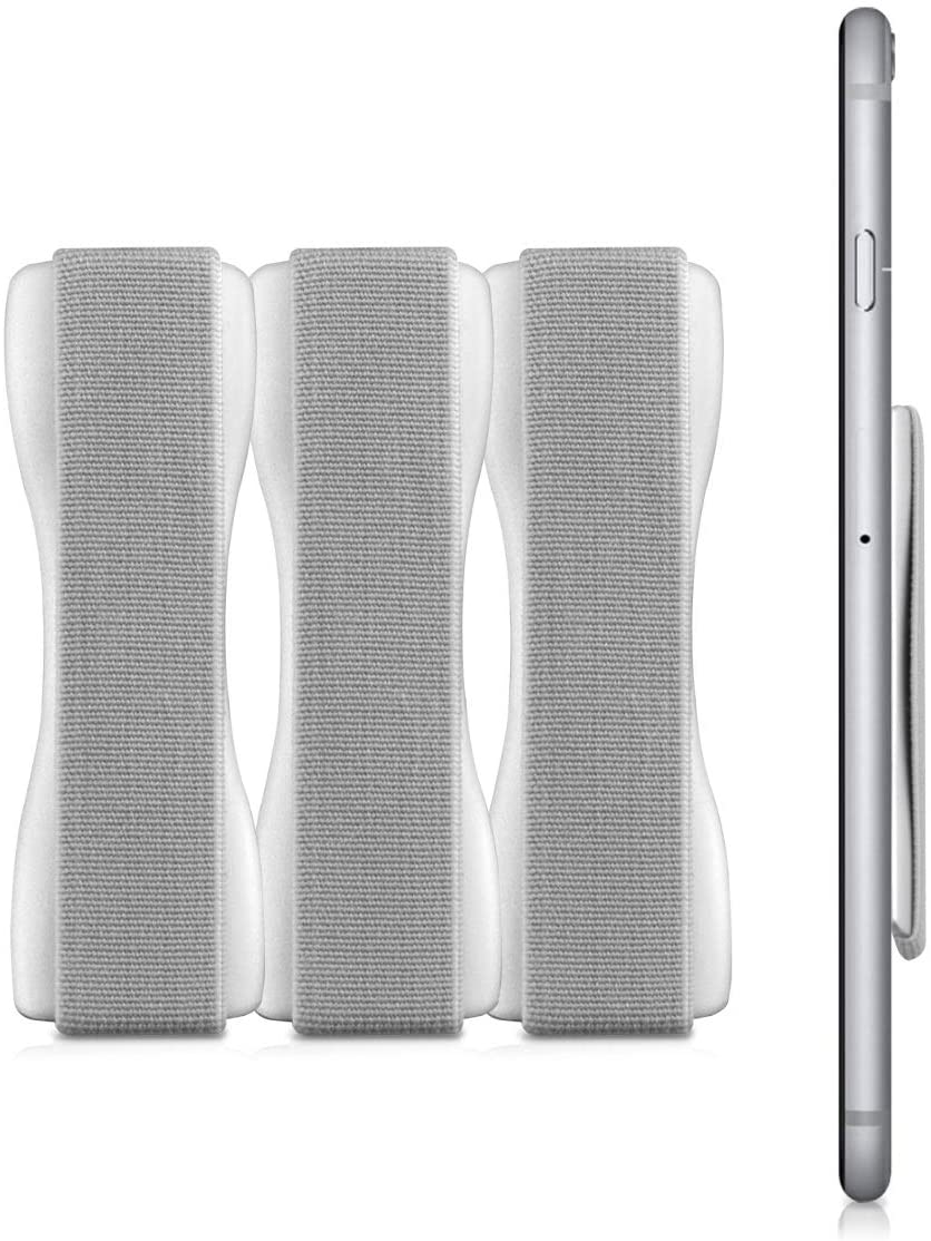 KW Σετ με 3 Finger Holders for Smartphones / iPhones - Αξεσουάρ για Εύκολο Κράτημα με Ένα Χέρι - Silver - 43997.06