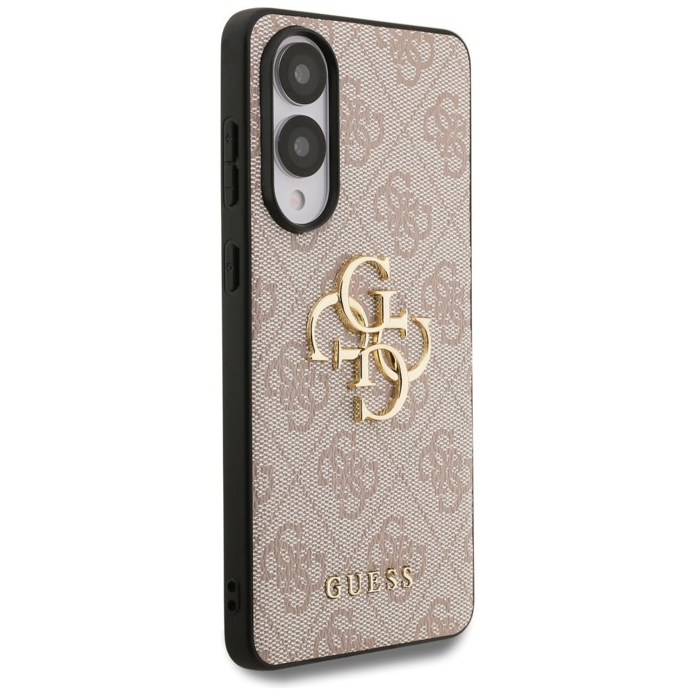 Guess Samsung Galaxy S25 Edge - Big 4G Logo Classic Logo - Σκληρή Θήκη με Επένδυση από Οικολογικό Δέρμα - Pink - GUHCS25E4GMGPI