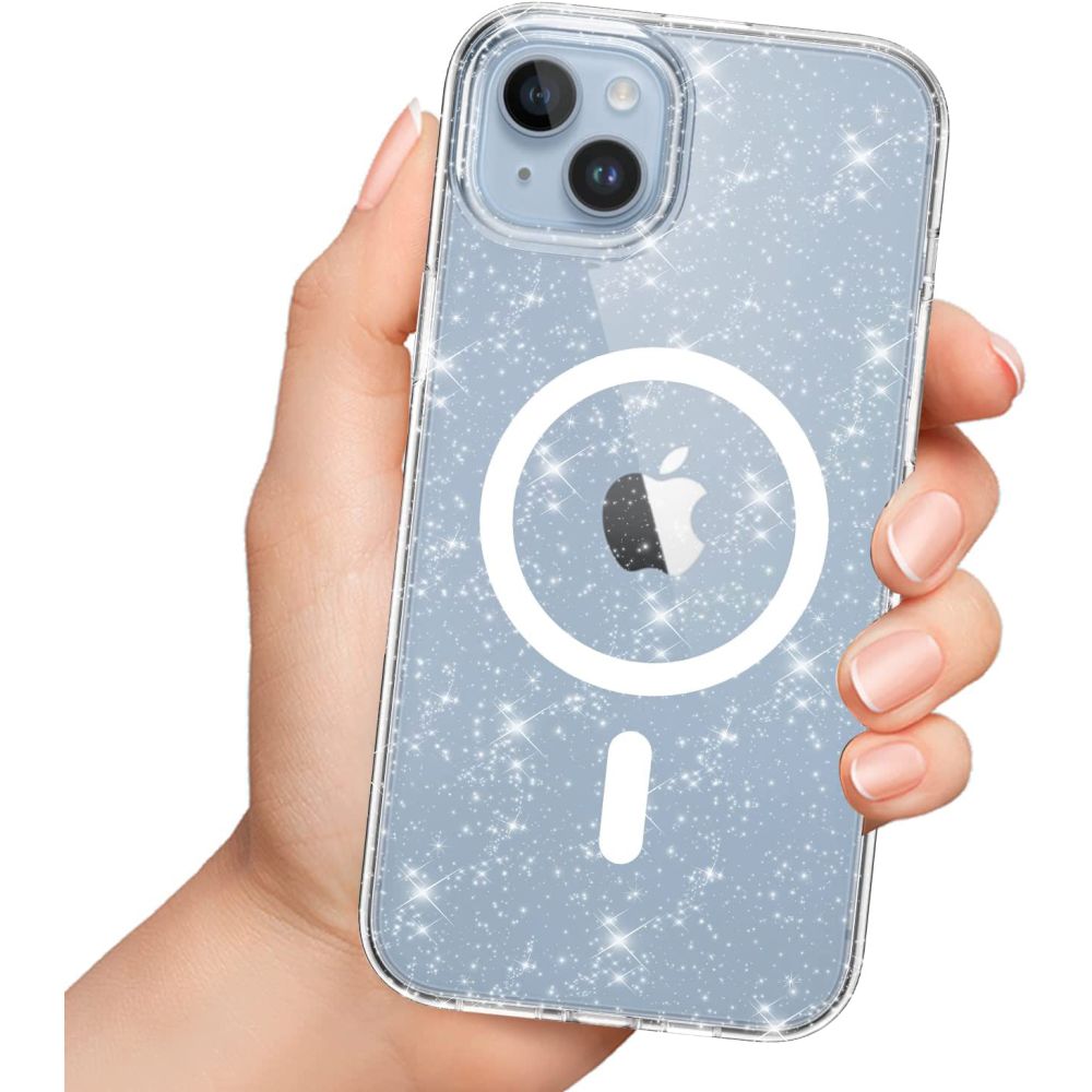 Tech - Protect iPhone 14 Pro Flexair Hybrid MagSafe Σκληρή Θήκη με Πλαίσιο Σιλικόνης και MagSafe - Glitter