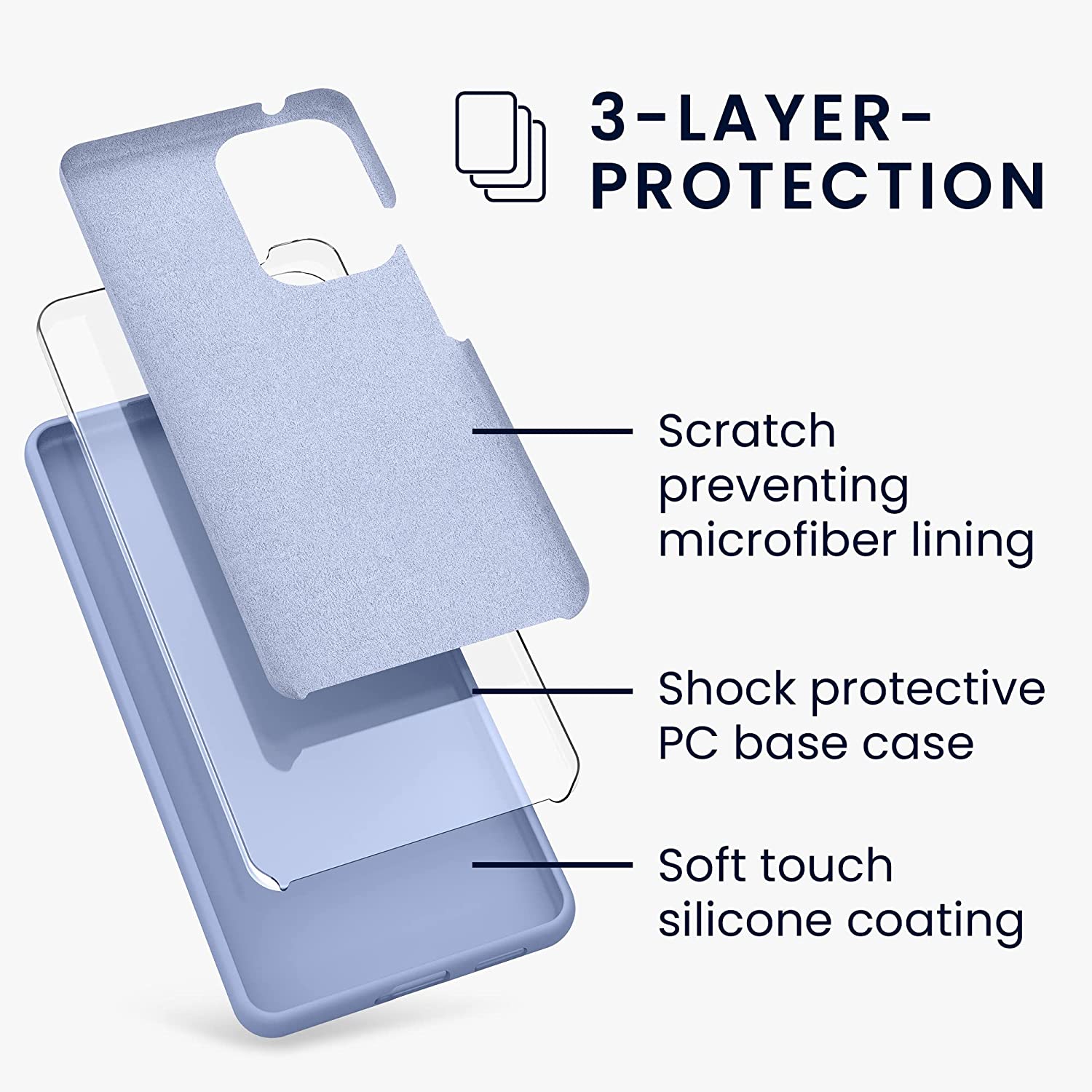 KW Samsung Galaxy A53 5G Θήκη Σιλικόνης TPU Rubberized - Light Blue - 57835.58