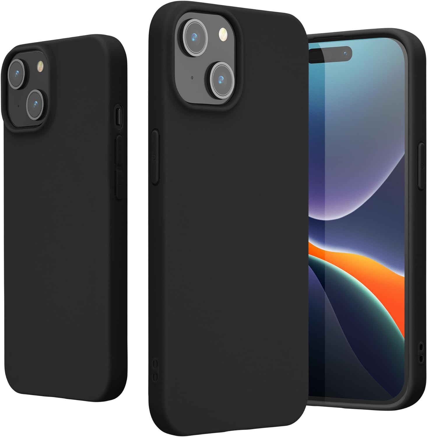 KW iPhone 15 Plus Λεπτή Θήκη Σιλικόνης TPU - Black Matte - 61958.47