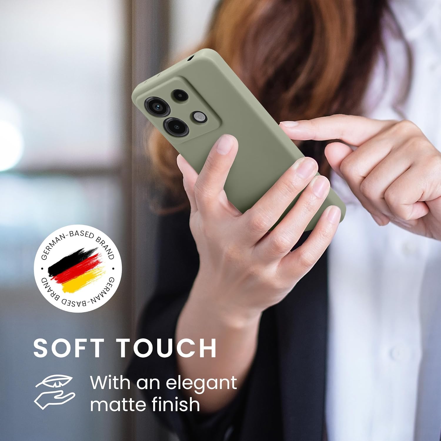 KW Xiaomi Redmi Note 13 5G Θήκη Σιλικόνης TPU - Grey Green - KWM000020LK003C