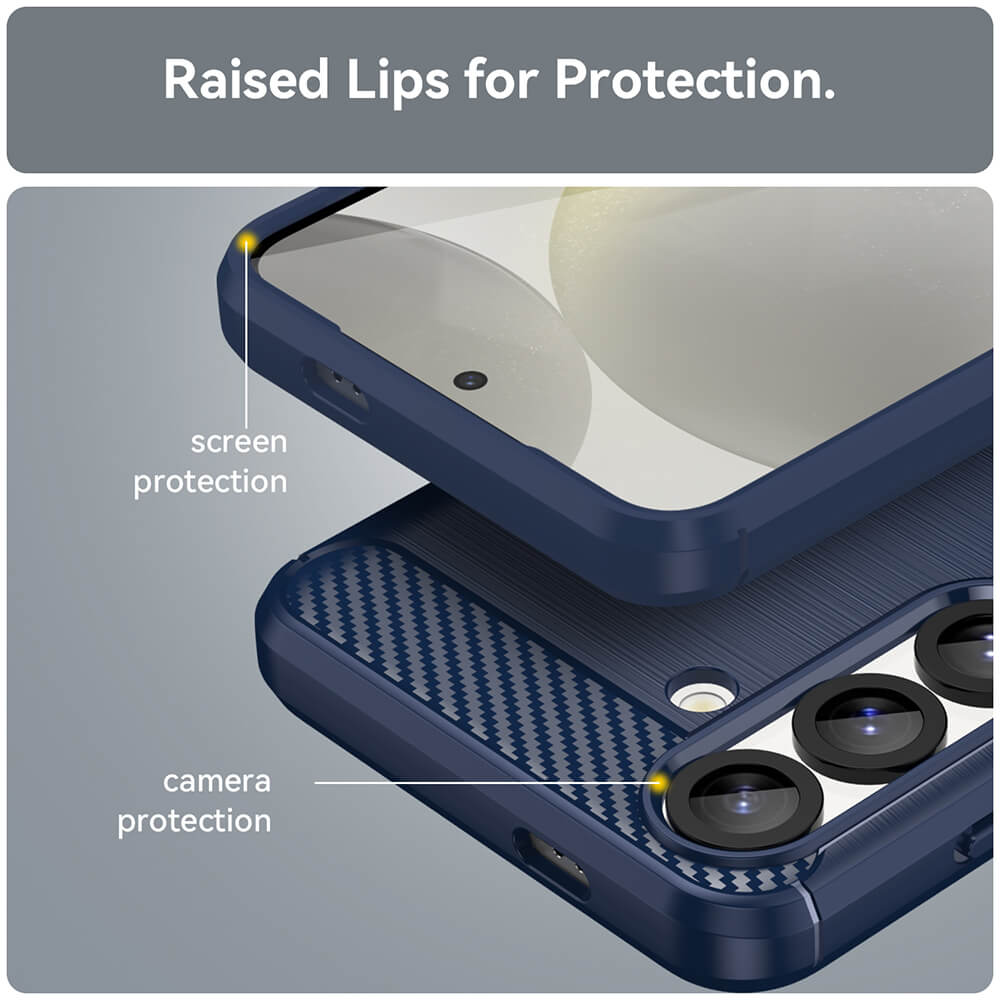 Techsuit Samsung Galaxy S25 Plus Carbon Silicone Θήκη Σιλικόνης TPU - Blue