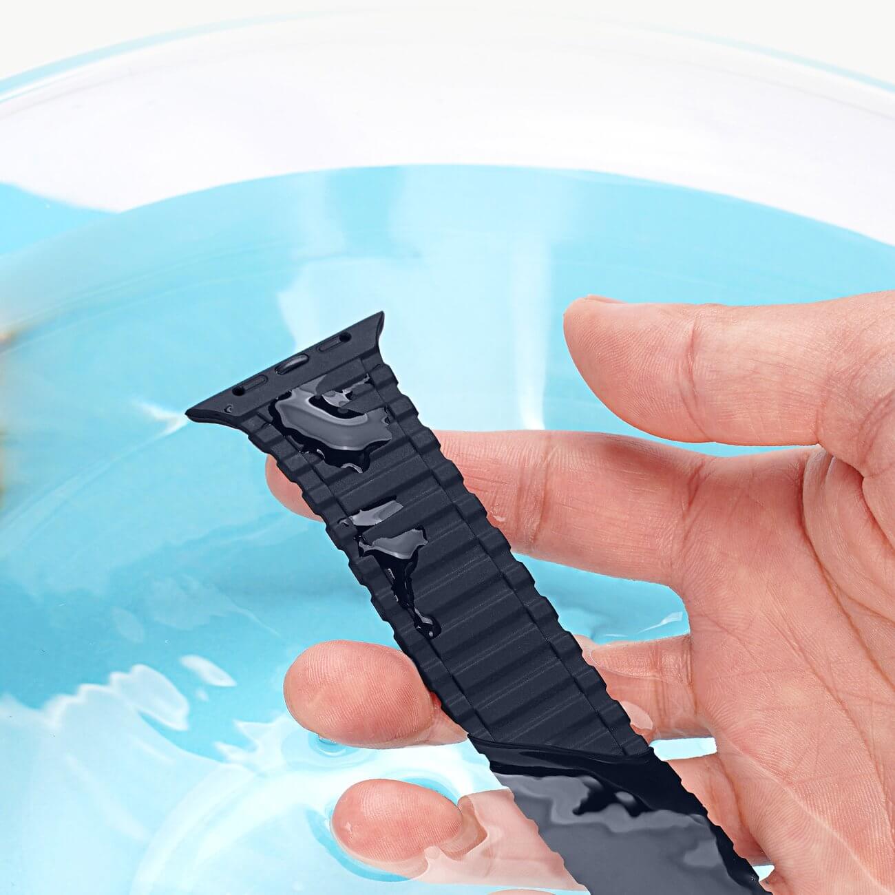 Dux Ducis Λουράκι Apple Watch 2 / 3 / 4 / 5 / 6 / 7 / 8 / 9 / SE / ULTRA 1 / ULTRA 2 - 42 / 44 / 45 / 49 mm Armor Silicone MagneticΜαγνητικό Σιλικόνης - Blue