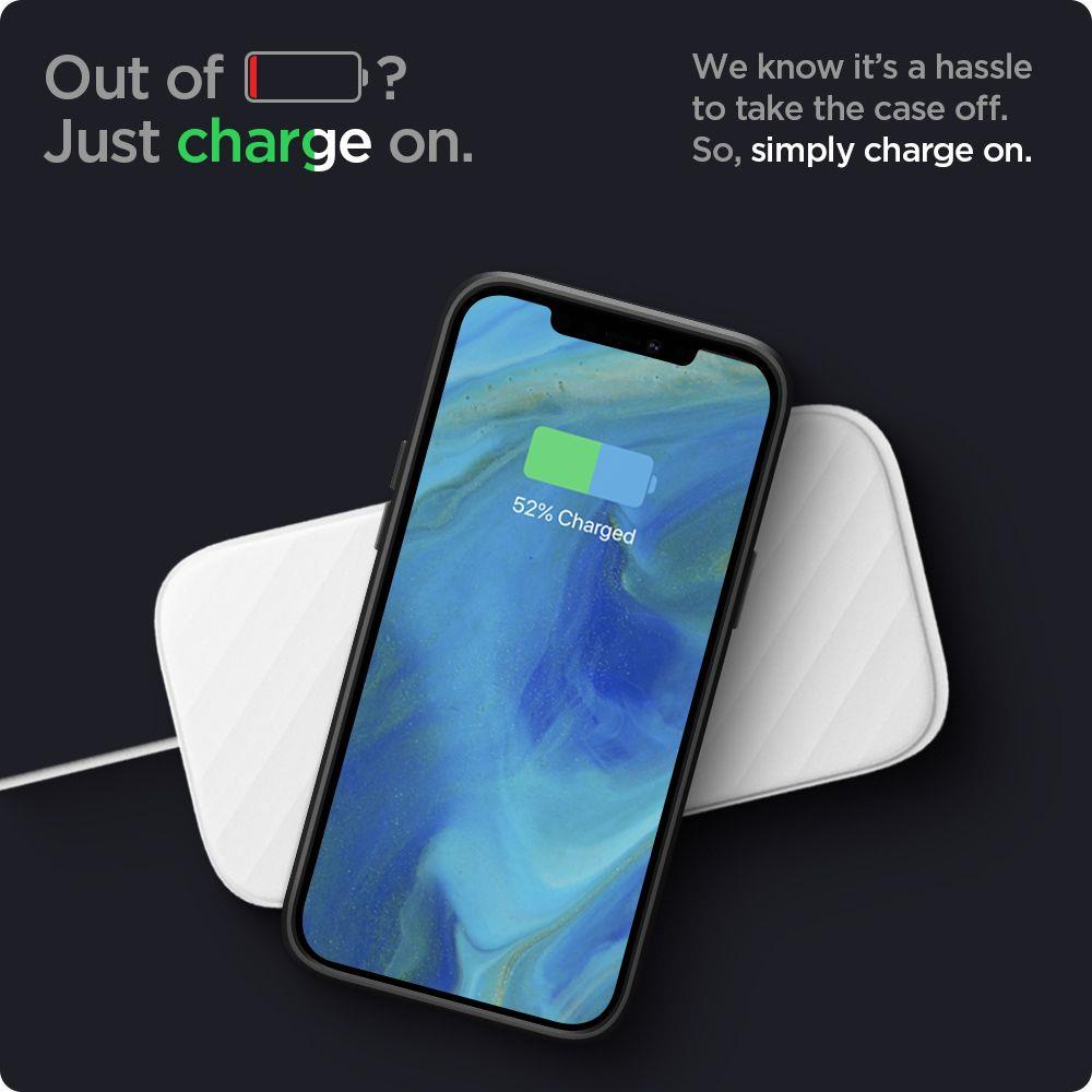 Spigen iPhone 12 / iPhone 12 Pro Liquid Air Θήκη Σιλικόνης - Matte Black