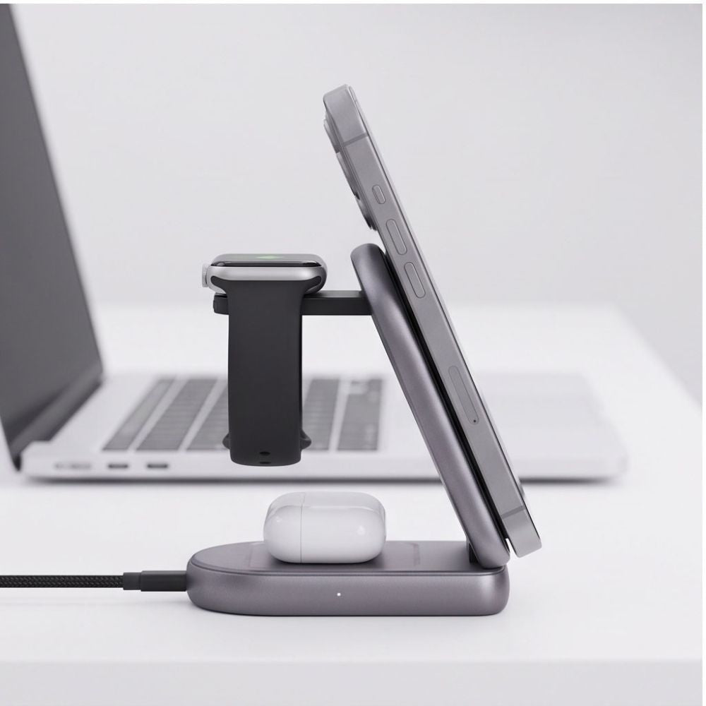 Tech-Protect 3in1 Ασύρματος Μαγνητικός Φορτιστής MagSafe 25W QI2.2 - A53 - Dark Grey