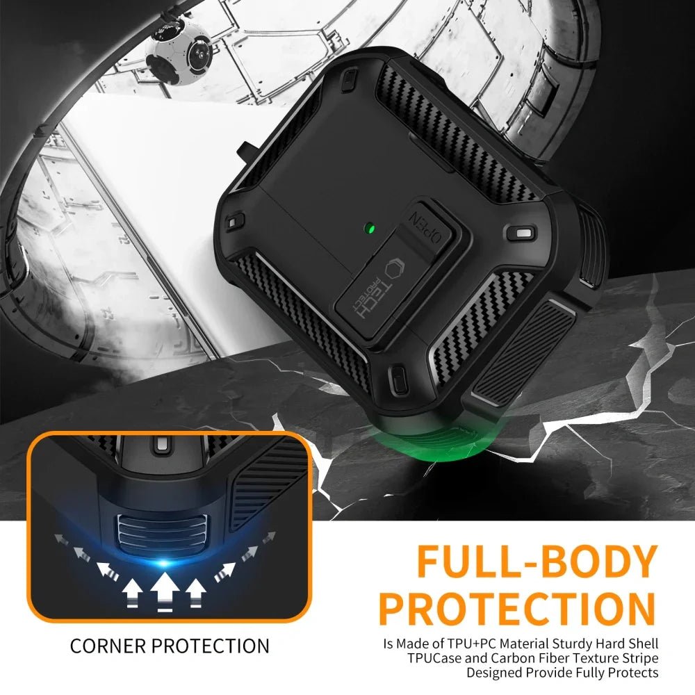 Tech - Protect AirPods Pro 3 - Θήκη από Σκληρό Πλαστικό και Σιλικόνη - Carbonox MagSafe - Black