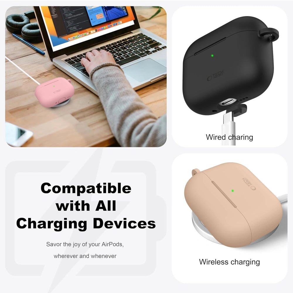 Tech - Protect AirPods Pro 3 - Θήκη Σιλικόνης - Silicone Hook - Caffe Latte