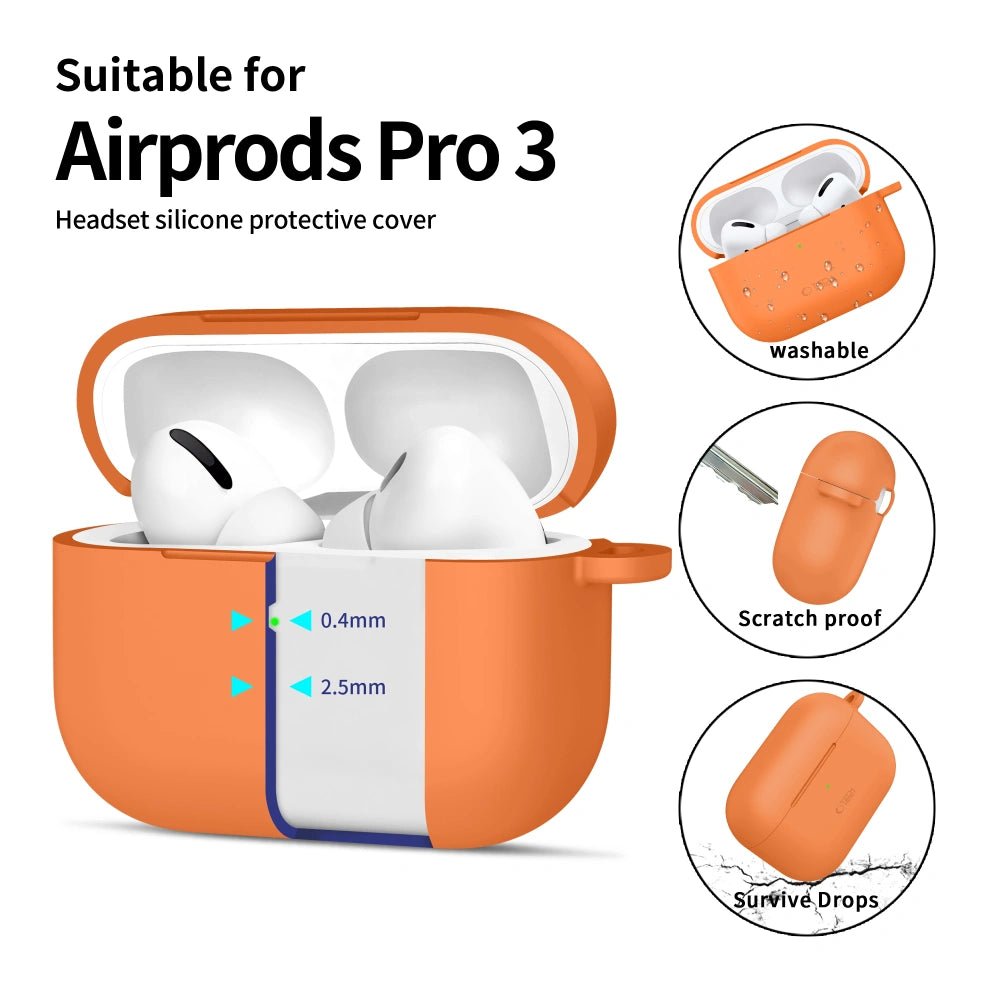 Tech - Protect AirPods Pro 3 - Θήκη Σιλικόνης - Silicone Hook - Cosmic Orange