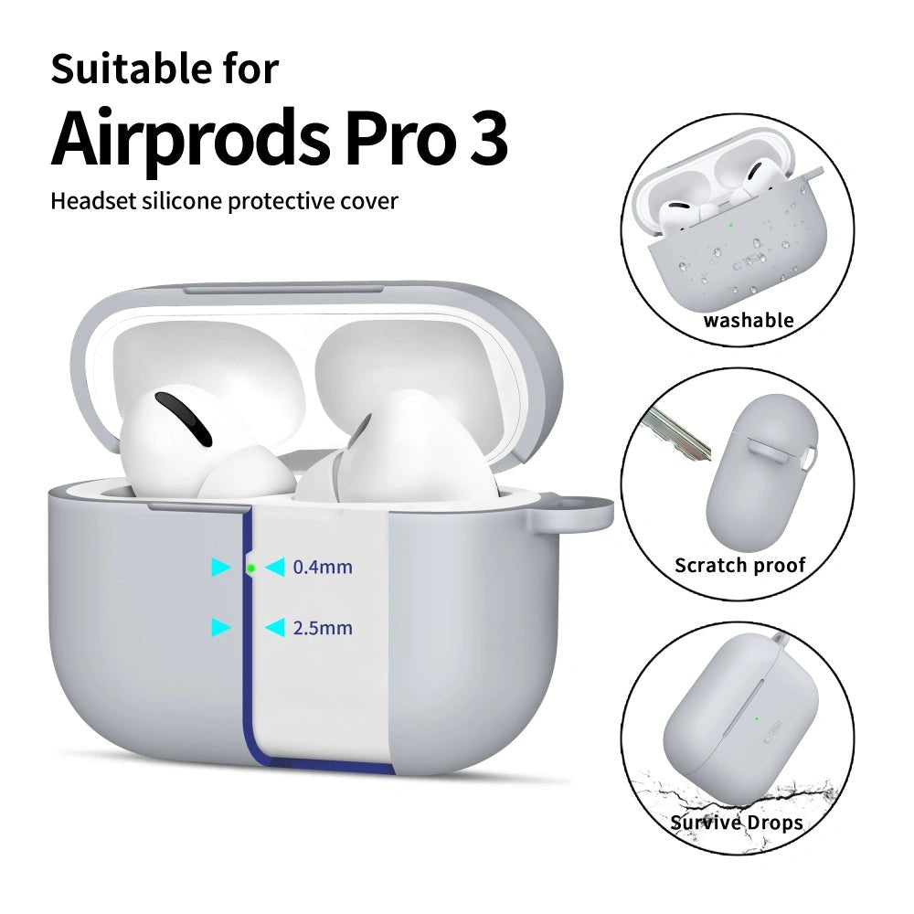 Tech - Protect AirPods Pro 3 - Θήκη Σιλικόνης - Silicone Hook - Crayon Grey