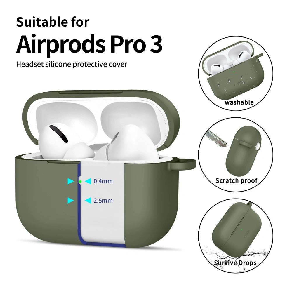 Tech - Protect AirPods Pro 3 - Θήκη Σιλικόνης - Silicone Hook - Olive Green
