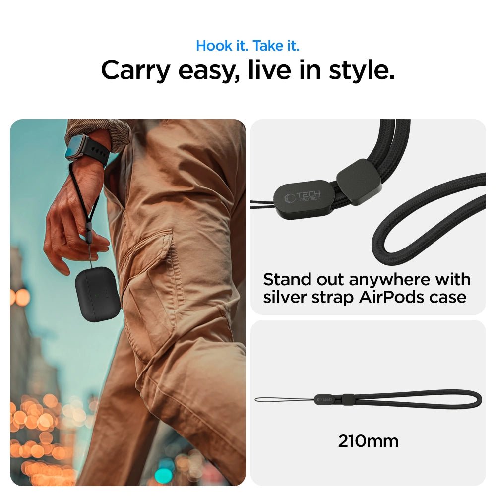 Tech - Protect AirPods Pro 3 - Δερμάτινη Θήκη - NaturalFit - Black