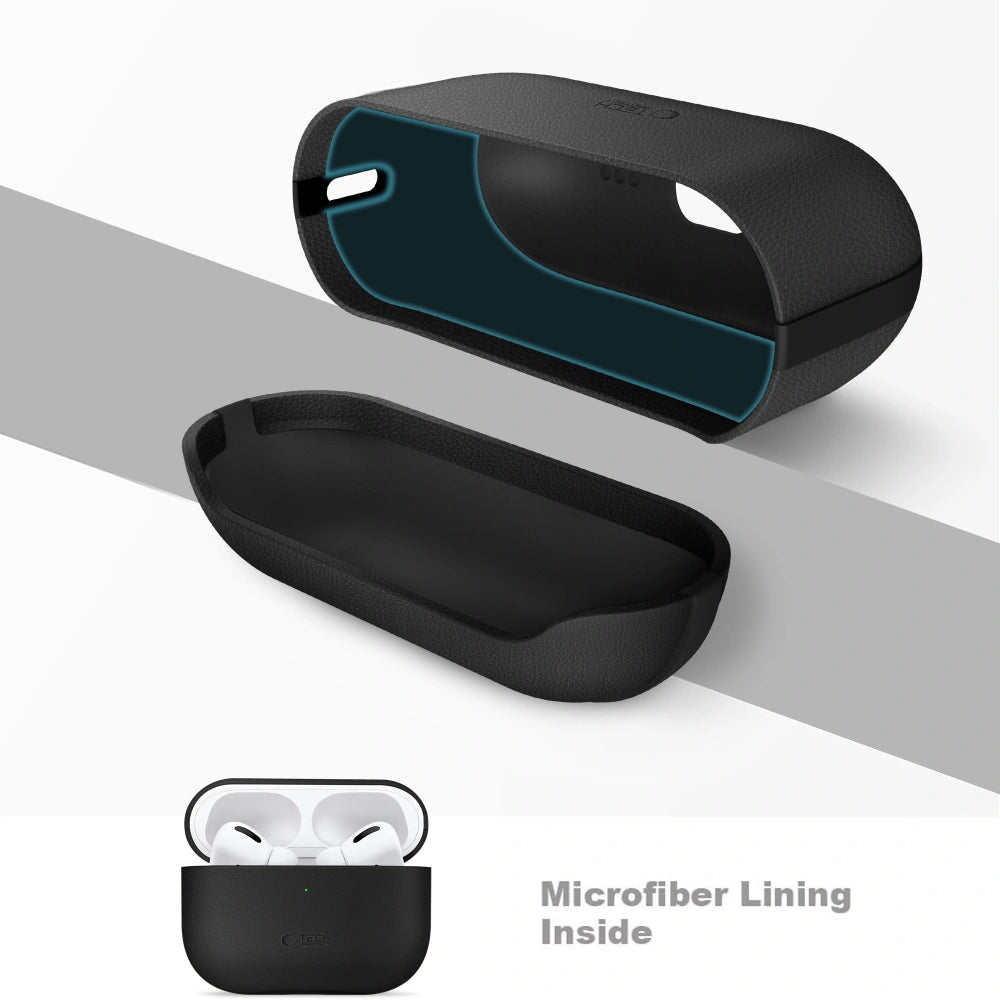 Tech - Protect AirPods Pro 3 - Δερμάτινη Θήκη - NaturalFit - Black